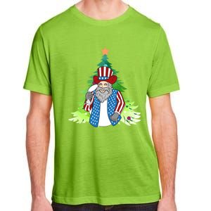 Here Comes Santa Clauspatriotic Kris Kringle Christmas Tree Meaningful Gift Adult ChromaSoft Performance T-Shirt