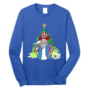 Here Comes Santa Clauspatriotic Kris Kringle Christmas Tree Meaningful Gift Long Sleeve Shirt