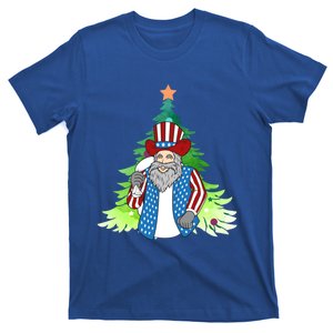 Here Comes Santa Clauspatriotic Kris Kringle Christmas Tree Meaningful Gift T-Shirt