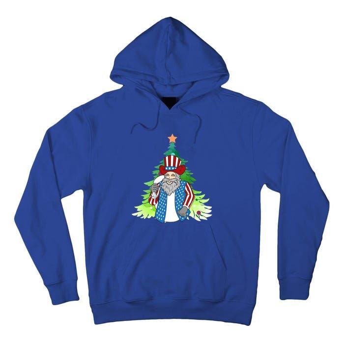 Here Comes Santa Clauspatriotic Kris Kringle Christmas Tree Meaningful Gift Tall Hoodie