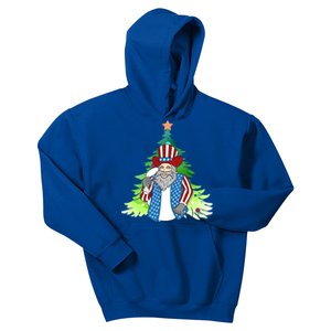 Here Comes Santa Clauspatriotic Kris Kringle Christmas Tree Meaningful Gift Kids Hoodie