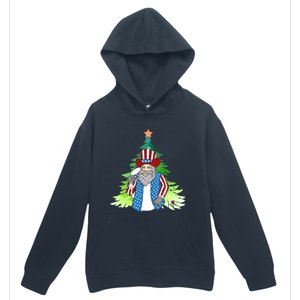 Here Comes Santa Clauspatriotic Kris Kringle Christmas Tree Meaningful Gift Urban Pullover Hoodie