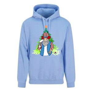 Here Comes Santa Clauspatriotic Kris Kringle Christmas Tree Meaningful Gift Unisex Surf Hoodie