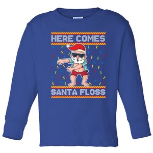 Here Comes Santa Floss Funny Christmas Santa Claus Flossing Gift Toddler Long Sleeve Shirt