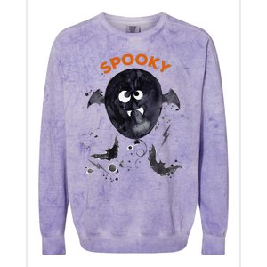 Halloween Cute Spooky Adults Bat Balloon Fun Design Colorblast Crewneck Sweatshirt