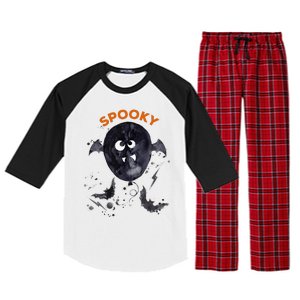 Halloween Cute Spooky Adults Bat Balloon Fun Design Raglan Sleeve Pajama Set