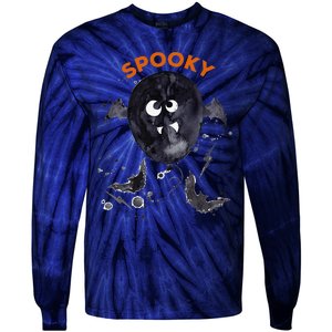 Halloween Cute Spooky Adults Bat Balloon Fun Design Tie-Dye Long Sleeve Shirt