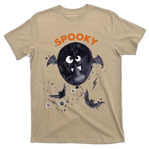 Halloween Cute Spooky Adults Bat Balloon Fun Design T-Shirt