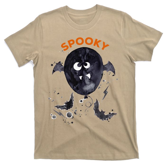 Halloween Cute Spooky Adults Bat Balloon Fun Design T-Shirt