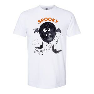 Halloween Cute Spooky Adults Bat Balloon Fun Design Softstyle CVC T-Shirt