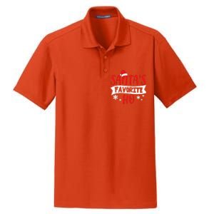 Hot Christmas Santas Favorite Ho Dry Zone Grid Polo