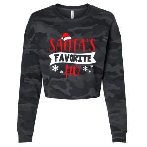 Hot Christmas Santas Favorite Ho Cropped Pullover Crew