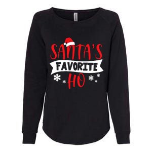 Hot Christmas Santas Favorite Ho Womens California Wash Sweatshirt