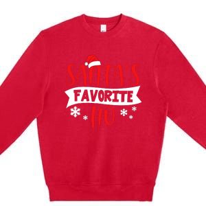 Hot Christmas Santas Favorite Ho Premium Crewneck Sweatshirt