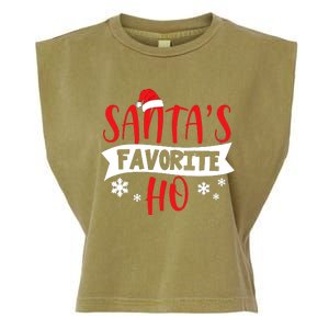 Hot Christmas Santas Favorite Ho Garment-Dyed Women's Muscle Tee