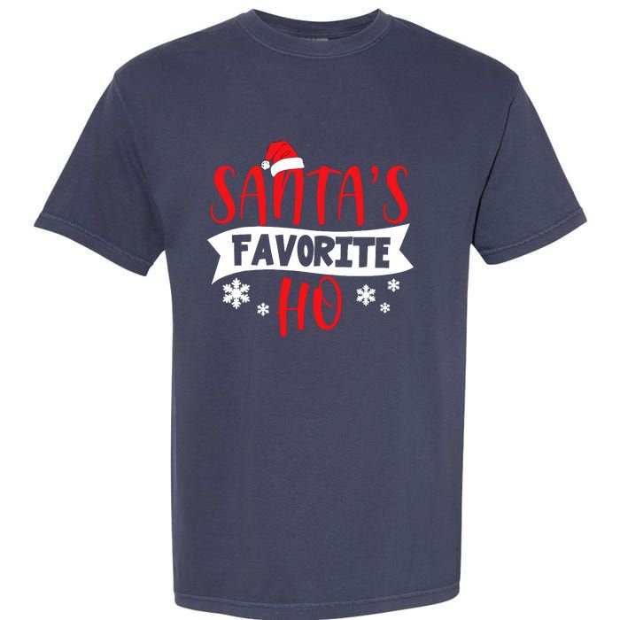 Hot Christmas Santas Favorite Ho Garment-Dyed Heavyweight T-Shirt