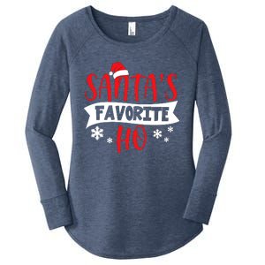 Hot Christmas Santas Favorite Ho Women's Perfect Tri Tunic Long Sleeve Shirt