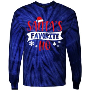 Hot Christmas Santas Favorite Ho Tie-Dye Long Sleeve Shirt