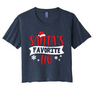 Hot Christmas Santas Favorite Ho Women's Crop Top Tee