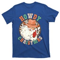 Howdy Christmas Santa Claus Cow Hat Western Southern Xmas Gift T-Shirt