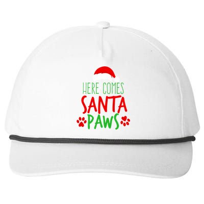 Here Comes Santa Paws Cute Christmas Snapback Five-Panel Rope Hat