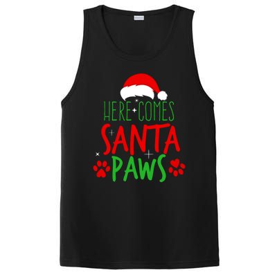 Here Comes Santa Paws Cute Christmas PosiCharge Competitor Tank