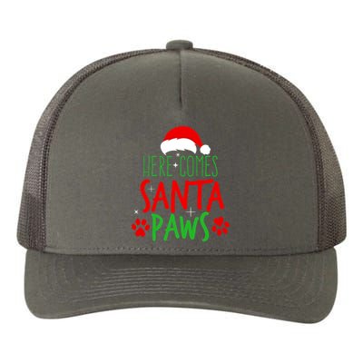 Here Comes Santa Paws Cute Christmas Yupoong Adult 5-Panel Trucker Hat