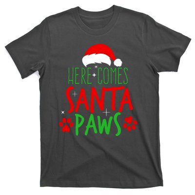 Here Comes Santa Paws Cute Christmas T-Shirt