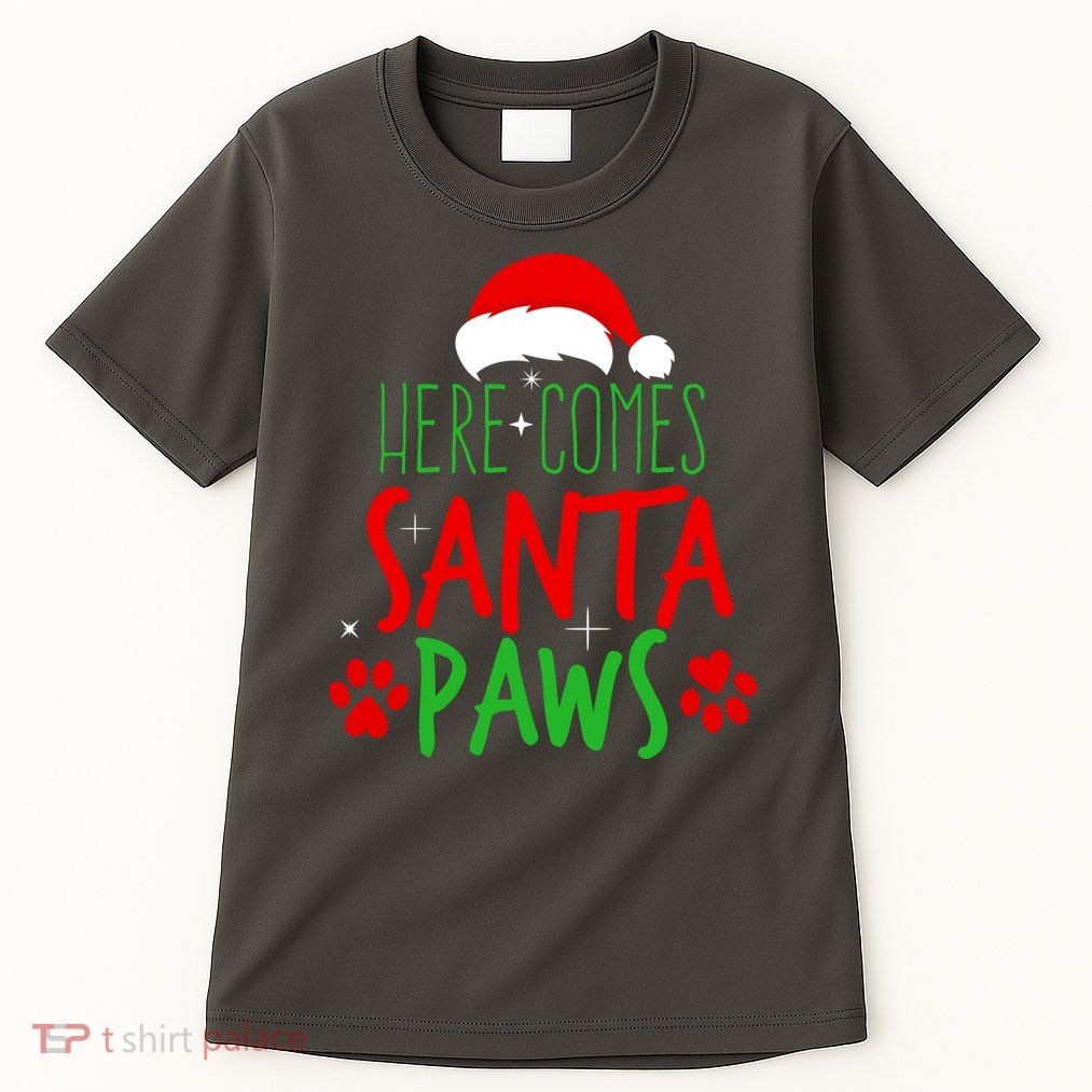 Here Comes Santa Paws Cute Christmas Tall T-Shirt