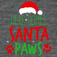 Here Comes Santa Paws Cute Christmas Tall T-Shirt