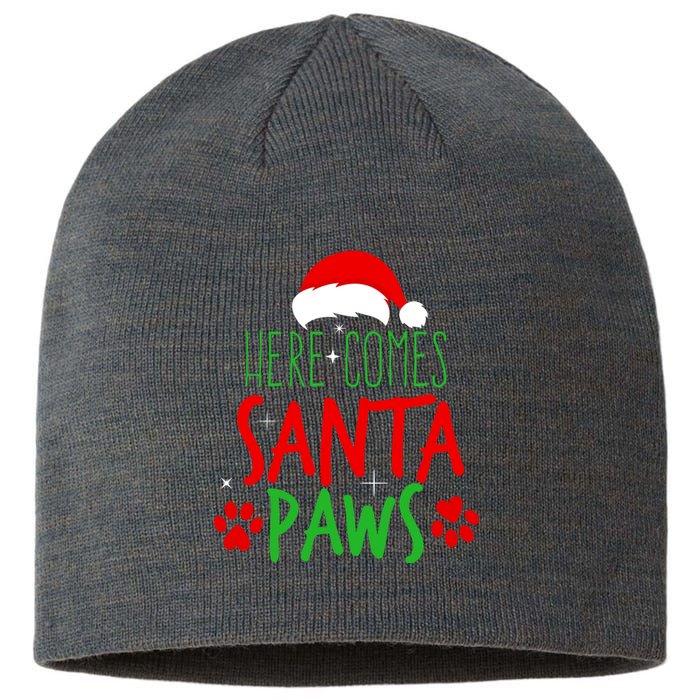 Here Comes Santa Paws Cute Christmas Sustainable Beanie