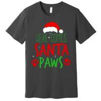 Here Comes Santa Paws Cute Christmas Premium T-Shirt