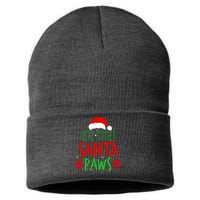 Here Comes Santa Paws Cute Christmas Sustainable Knit Beanie