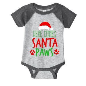 Here Comes Santa Paws Cute Christmas Infant Baby Jersey Bodysuit