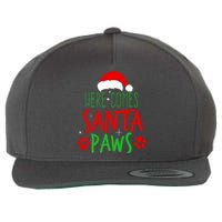 Here Comes Santa Paws Cute Christmas Wool Snapback Cap