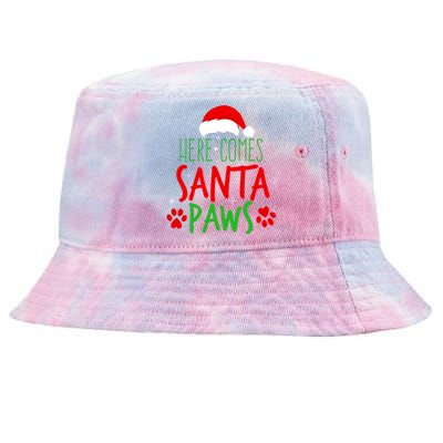 Here Comes Santa Paws Cute Christmas Tie-Dyed Bucket Hat