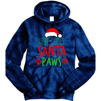 Here Comes Santa Paws Cute Christmas Tie Dye Hoodie