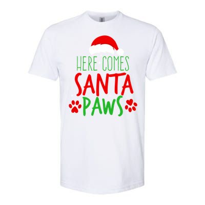 Here Comes Santa Paws Cute Christmas Softstyle® CVC T-Shirt