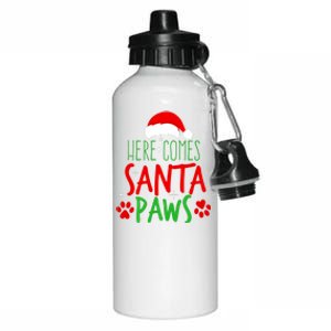 Here Comes Santa Paws Cute Christmas Aluminum Water Bottle