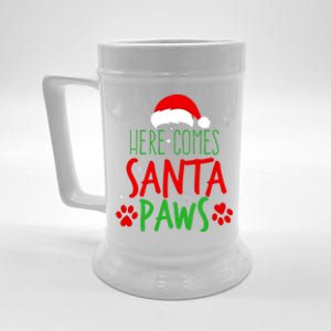 Here Comes Santa Paws Cute Christmas Beer Stein