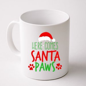 Here Comes Santa Paws Cute Christmas Coffee Mug