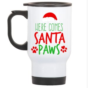 Here Comes Santa Paws Cute Christmas Stainless Steel Travel Mug