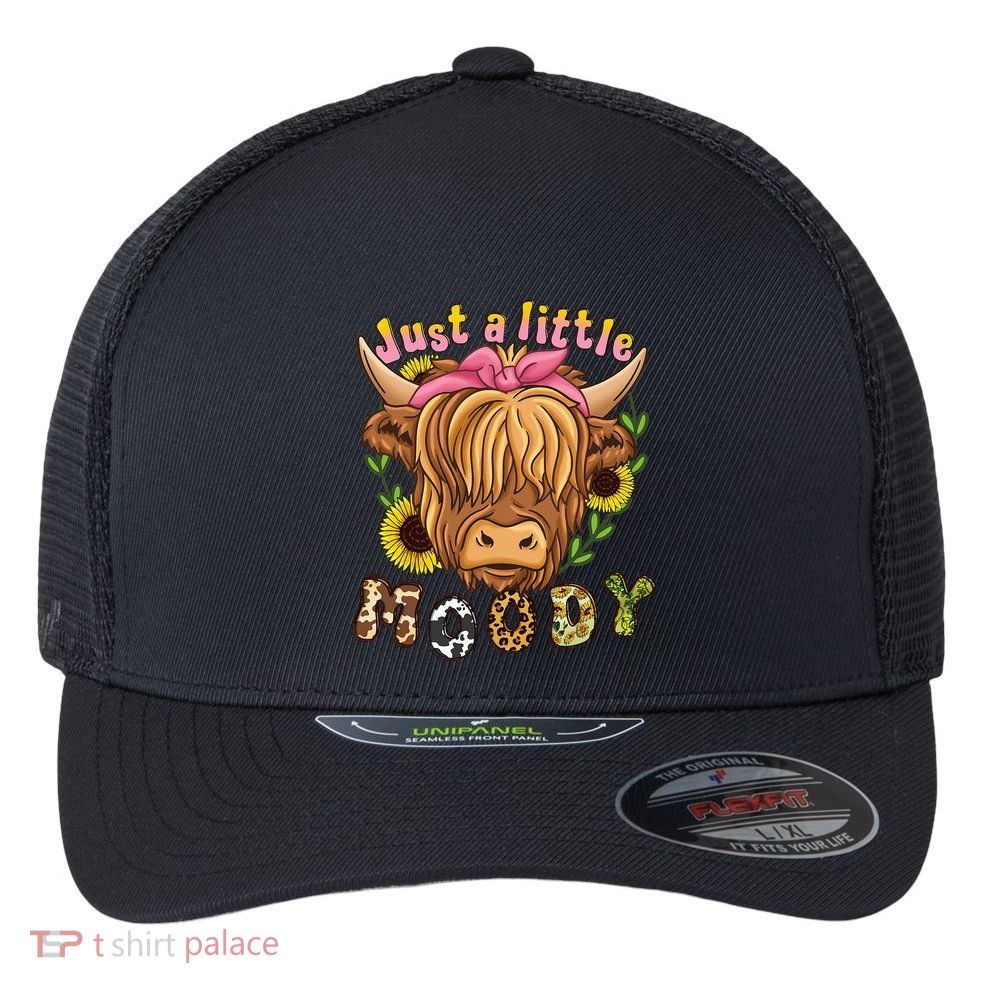 Highland Cow Scottish Highland Cow Flexfit Unipanel Trucker Cap