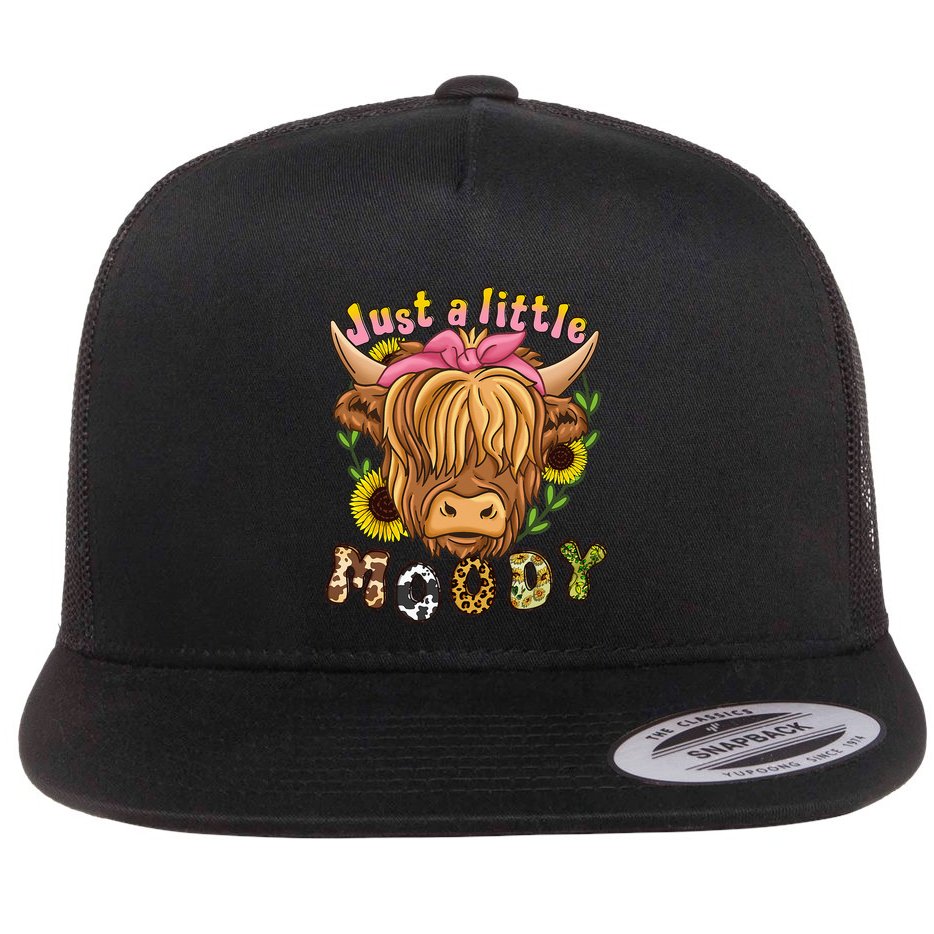 Highland Cow Scottish Highland Cow Flat Bill Trucker Hat