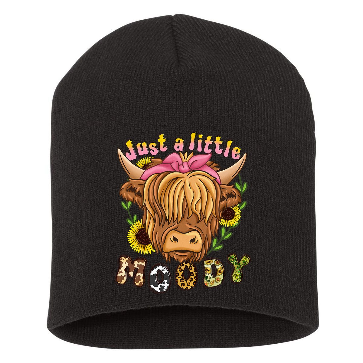Highland Cow Scottish Highland Cow Short Acrylic Beanie