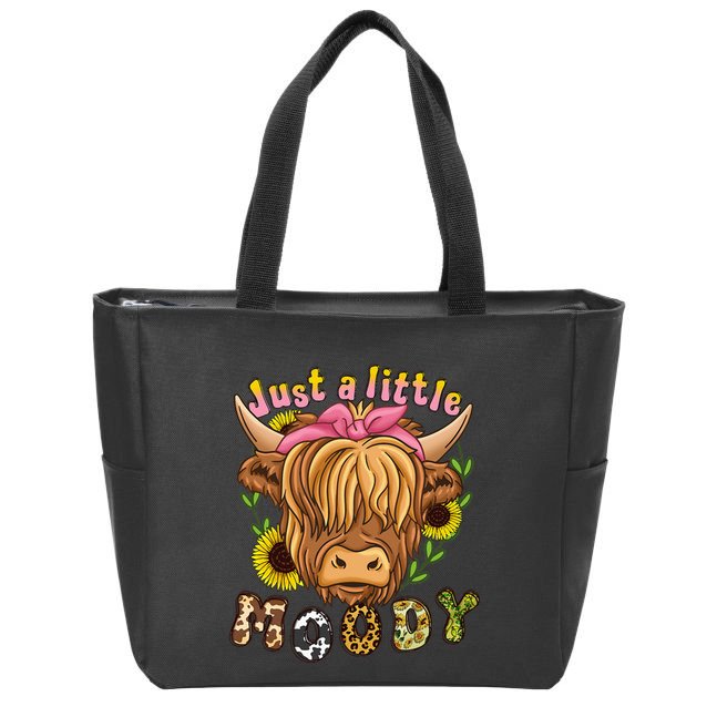 Highland Cow Scottish Highland Cow Zip Tote Bag