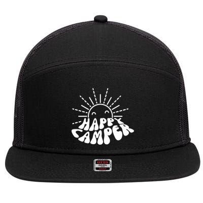 Happy Camper Sunrise 7 Panel Mesh Trucker Snapback Hat