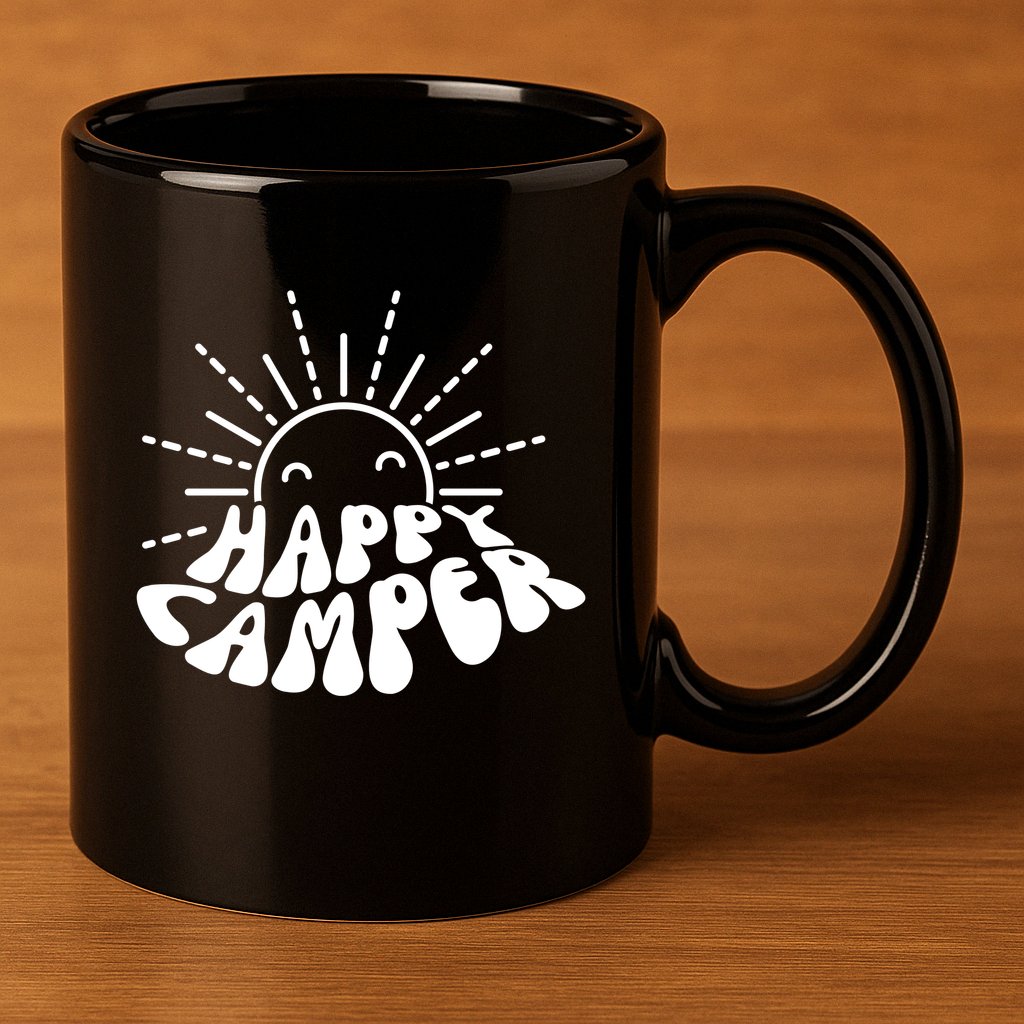 Happy Camper Sunrise 11oz C Handle Ceramic Mug
