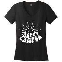 Happy Camper Sunrise Women's V-Neck T-Shirt