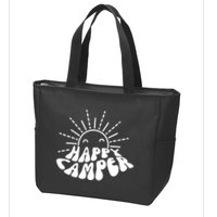 Happy Camper Sunrise Zip Tote Bag